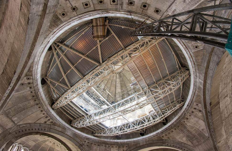 Steel structure at St Sava's Temple 